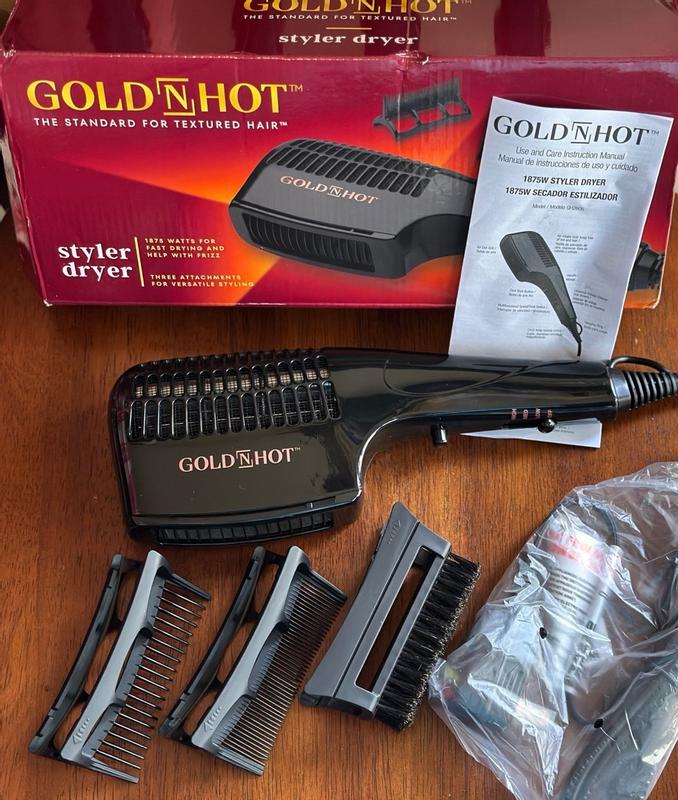 Brush Gold Hot Hair Dryer Gold N Hot 1875 Watt Styler Dryer Hair