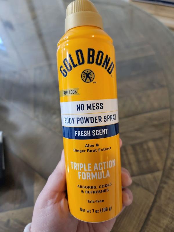 Gold Bond No Mess Talc-Free Body Powder Spray, Fresh Scent, oz