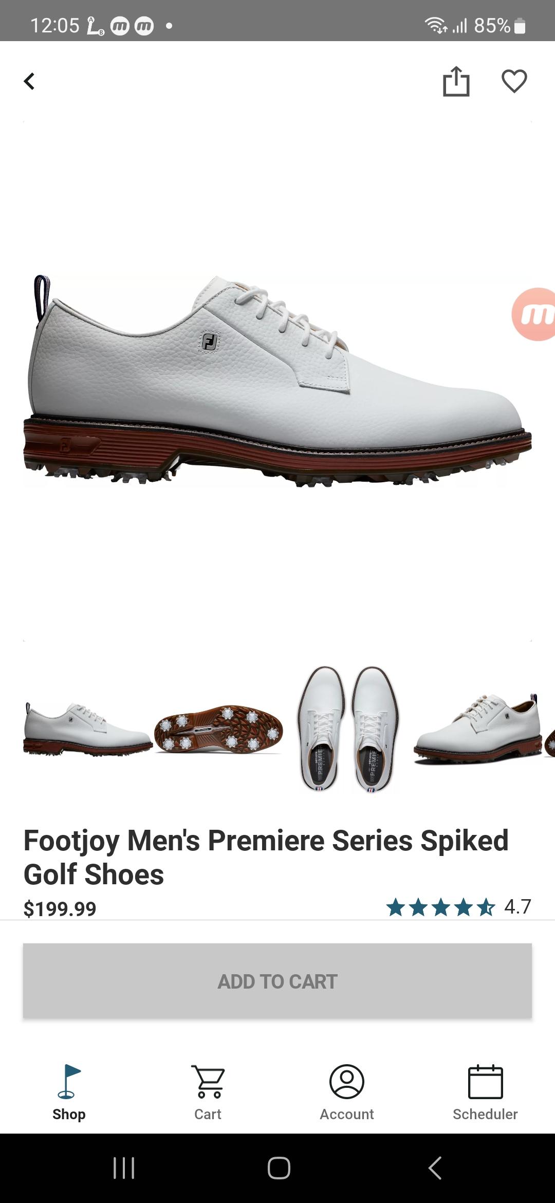 FootJoy Classics Dry Premiere 7.5 D シューズ(男性用