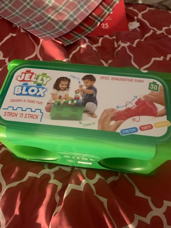 JELLY BLOX 2-in-1 ストレージボックス 30パーツ Jelly Blox Stash 'N Stack 2-in-1 Storage Set - 30 Pieces