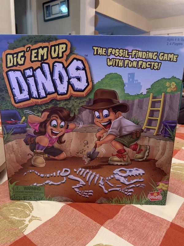 Goliath Dig 'Em Up Dinos - Fossil-Finding, Dino-Building Game Includes Fun  Dinosaur Facts - 2-4 Players, Ages 4 And Up 