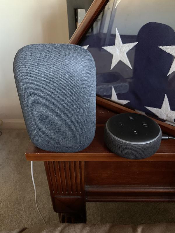 My new Google Nest Audio setting in my Family Room