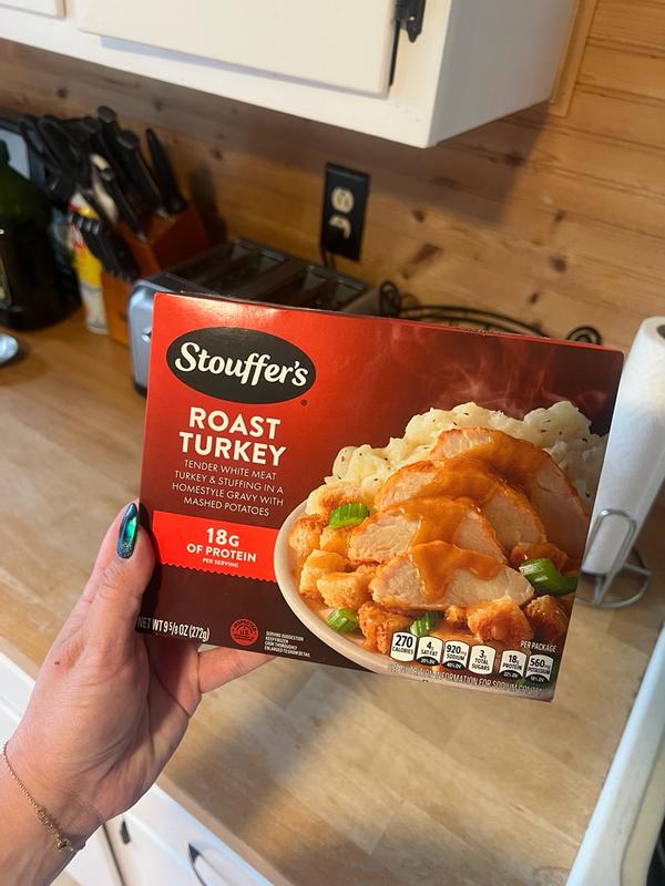 frozen turkey and dressing dinner Swanson TV Dinner, from the '80s. Basically a whole Thanksgiving dinner  localized to one microwaveable tray. Just add pie!