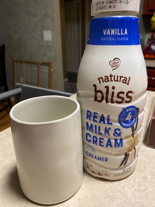 Coffee Mate Natural Bliss Vanilla Real Milk and Cream Coffee Creamer, 46 fl  oz - Foods Co.