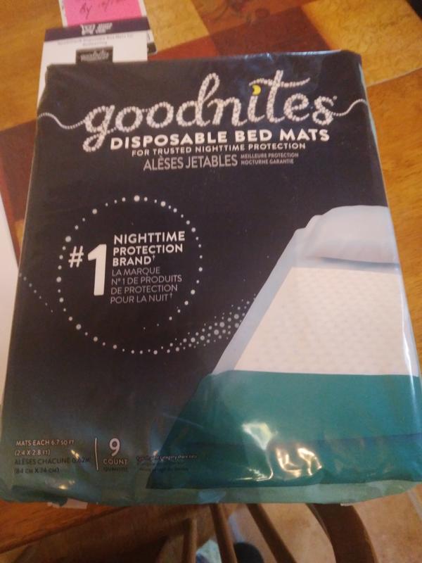 Goodnites Disposable Bed Pads For Nighttime Bedwetting, Non-Slip