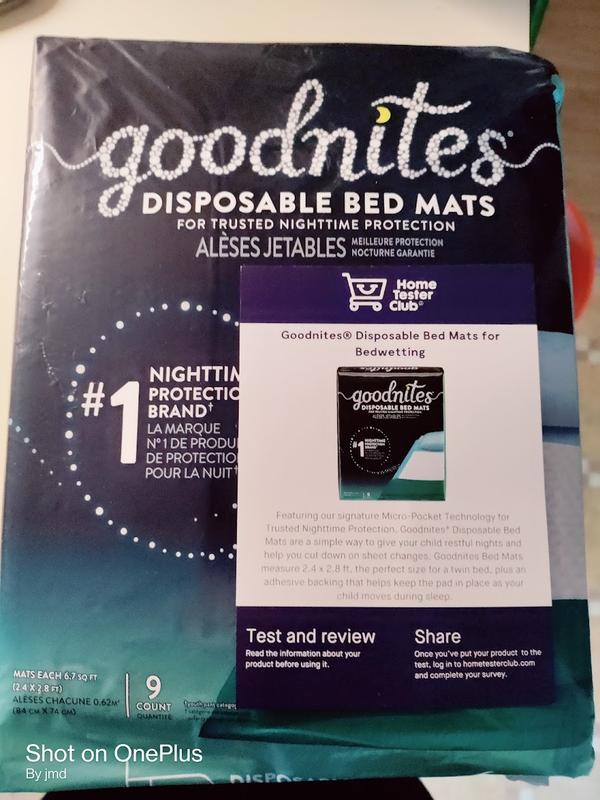 GoodNites Disposable Bed Pads for Nighttime Bedwetting, Non-Slip Waterproof Mattress  Pad, 30 x 36