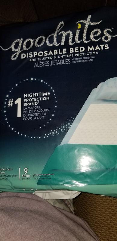 Goodnites Disposable Bed Mats for Bedwetting 2.4 x 2.8 ft 9 Ct - 9 ct