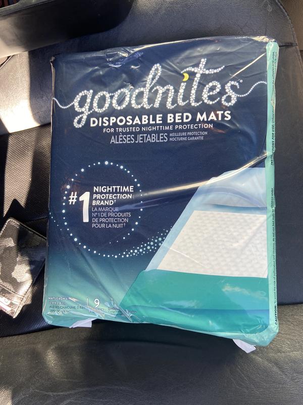 Goodnites Bed Mats, Disposable - 9 mats