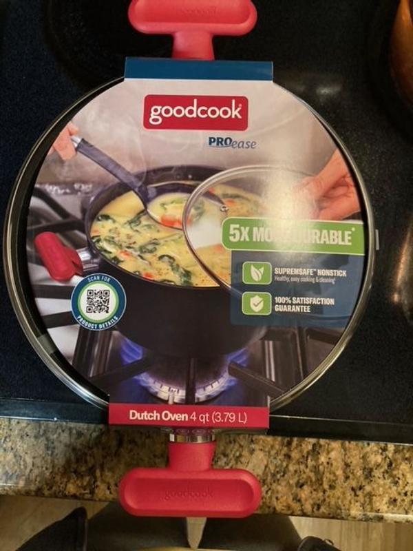 GoodCook ProEase Nonstick 11 Jumbo Cooker Deep Saute Pan Red