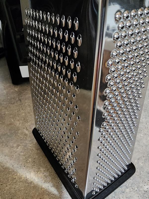 Met Lux Stainless Steel Heavy-Duty Four-Sided Cheese Grater - 4 1/4 x 3  1/4 x 10 - 1 count box