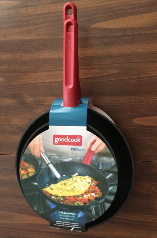 GoodCook Nonstick Aluminum 8 and 10 Frying Pan Set, Black