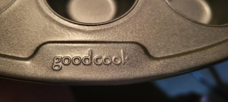 GoodCook Premium Nonstick Steel 12-Cup Mini Muffin Pan, Gray
