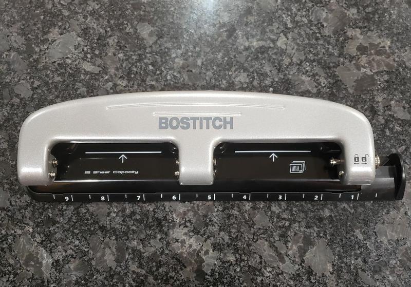 Bostitch 12 Sheet EZ Squeeze InCourage Three Hole Punch Breast Cancer ...