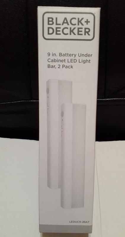 BLACK+DECKER 9 in. LED 2-Bar Battery Under Cabinet Lighting Kit in Warm  White LEDUC9-2BAT - The Home Depot