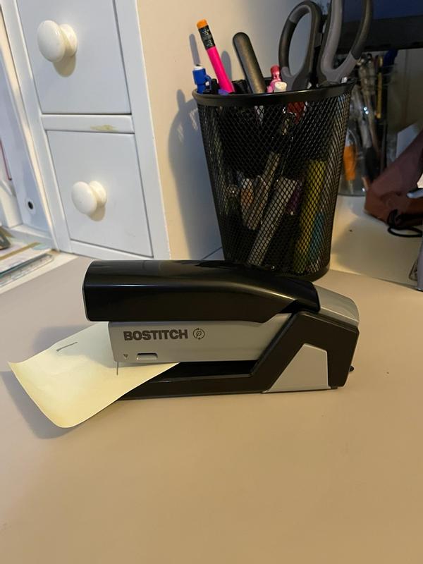 Bostitch Spring-Powered Antimicrobial Heavy Duty Stapler in Black Gray ...