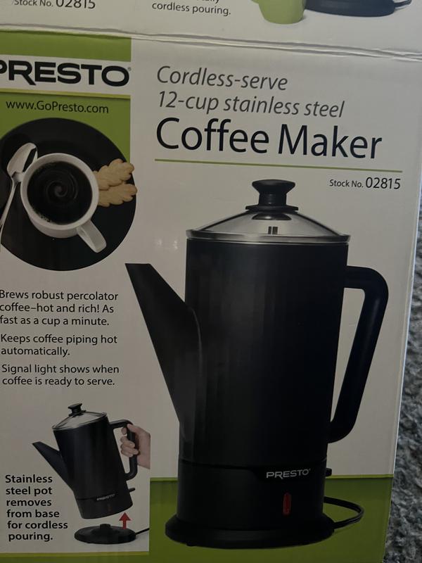 Presto 12-Cup Stainless Steel Coffee Percolator