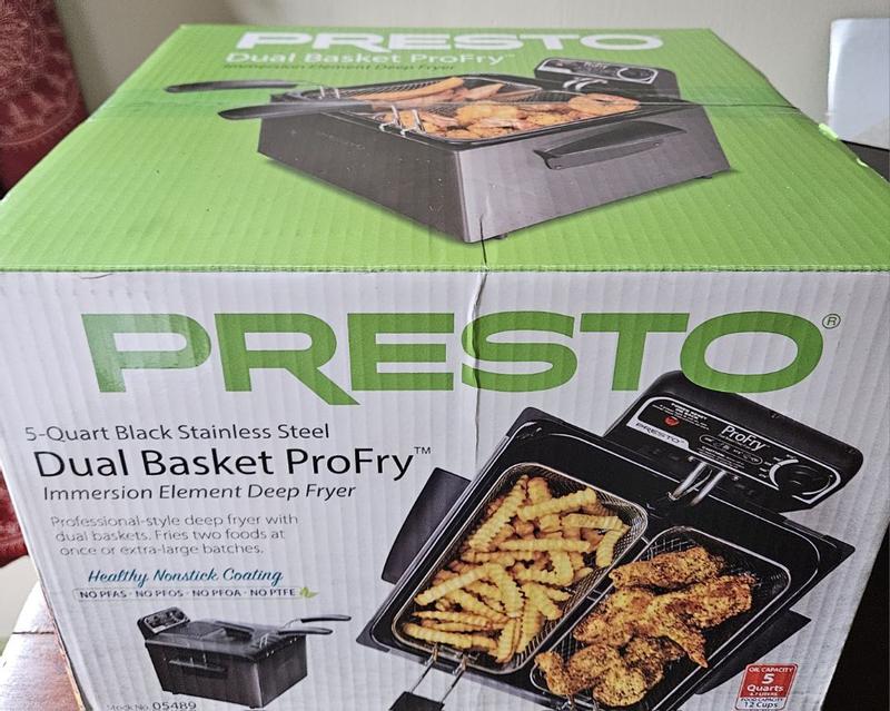 Fingerhut - Presto ProFry 12-Cup Dual-Basket Deep Fryer