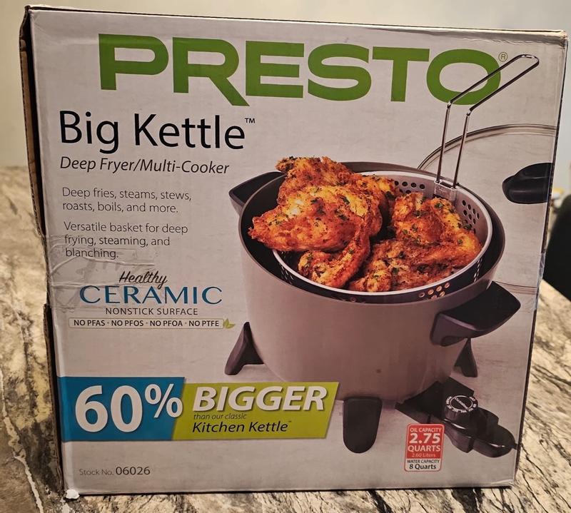 Presto big kettle deep fryer hot sale 8 quart