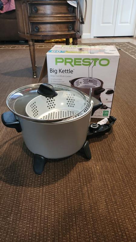 Presto 06026 New Big Kettle Ceramic Deep Fryer & Multi-Cooker - 1 Each