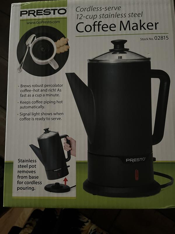 12 Cup Stainless Steel Electric Coffee Percolator