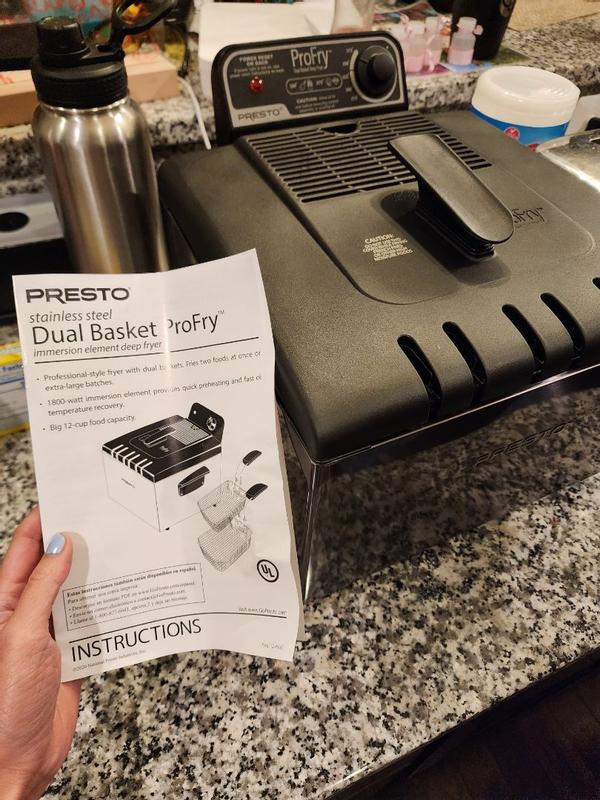 Presto ProFry Dual Basket Deep Fryer QVC