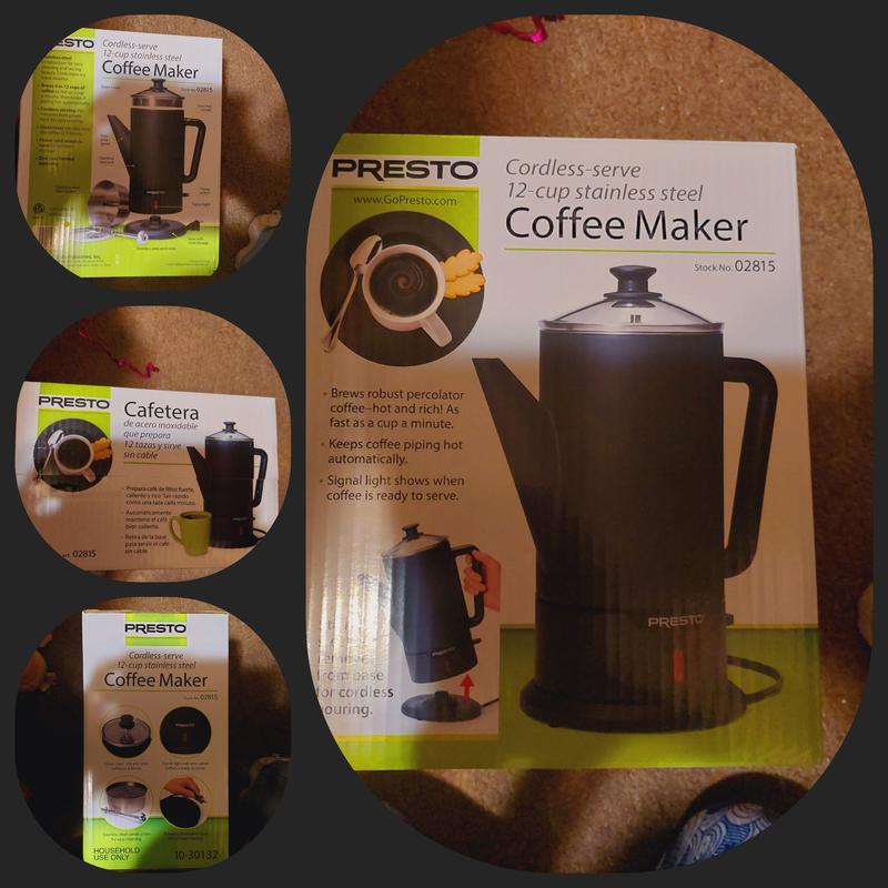 Cordless-serve 12-cup Stainless Steel Coffee Maker - Coffee Makers - Presto®