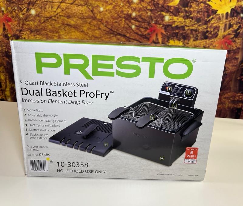 Presto® Dual Basket ProFry - immersion element deep fryer 