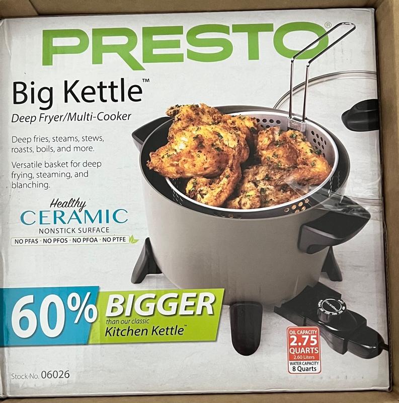 Presto big kettle deep fryer store 8 quart