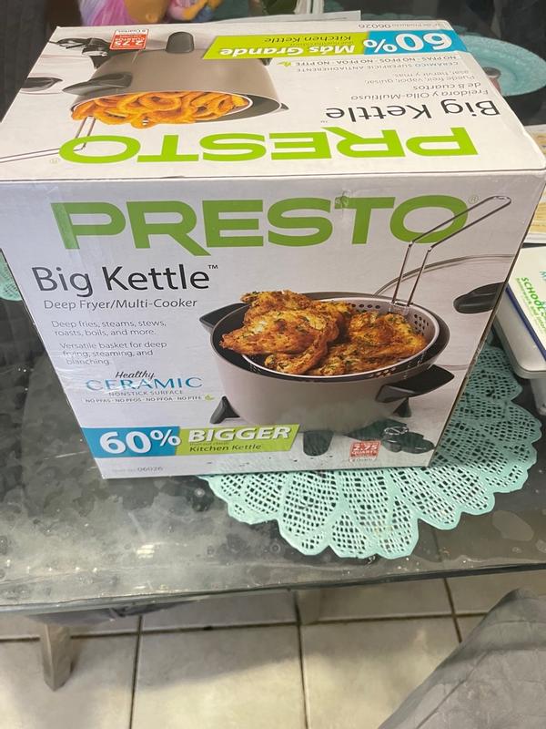 Presto Kitchen Kettle Ceramic Deep Fryer/Multi-cooker, 06021 New