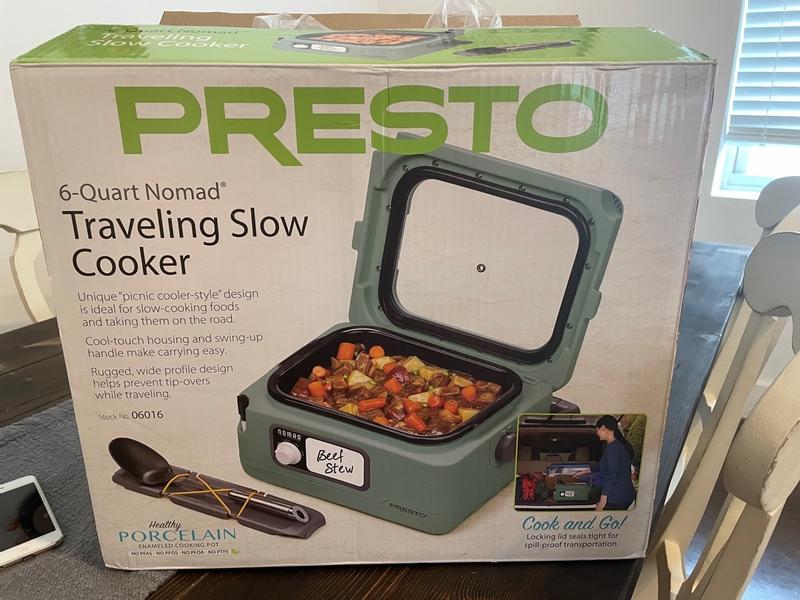  Presto Nomad 6-Quart Traveling Slow Cooker, Red: Home