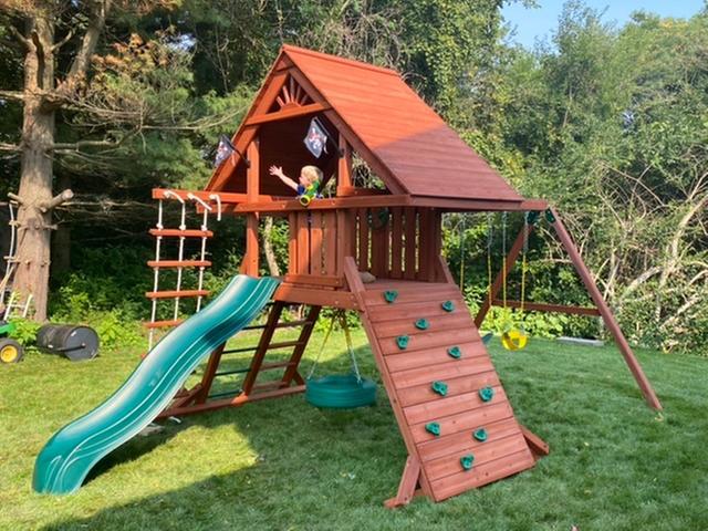 Gorilla playsets red ranger cedar best sale swing set