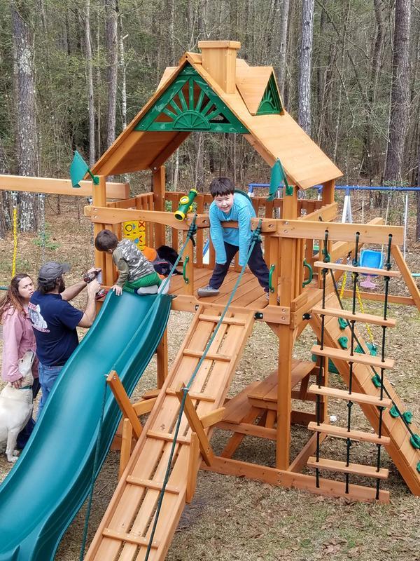 Gorilla Playsets DIY Frontier Wooden Outdoor Playground Set with