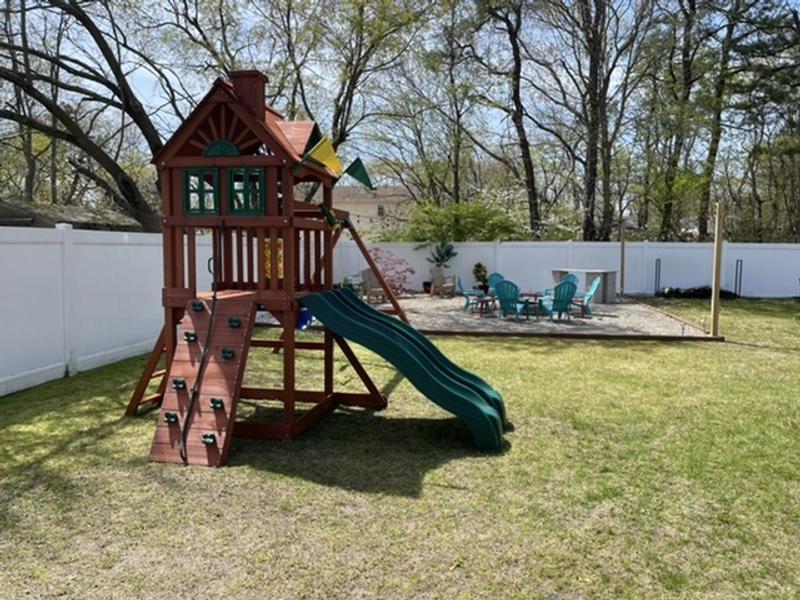 Gorilla Playsets Captain's Fort Residential Wood Playset With Slide In
