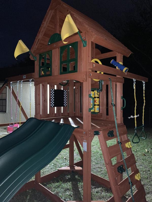 Adventure Wave Wooden Swing Set with Dual Slides | Gorilla Playsets
