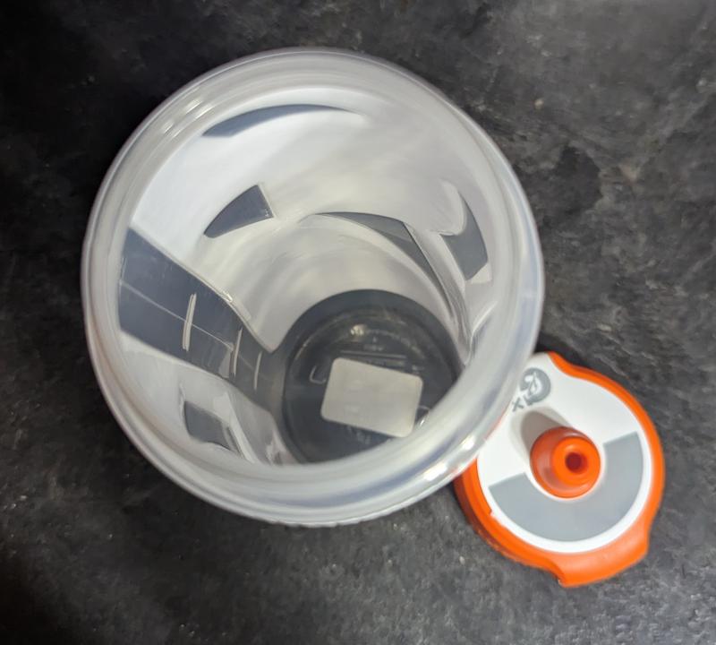 Gx bottle (opened from top, where liquid goes)