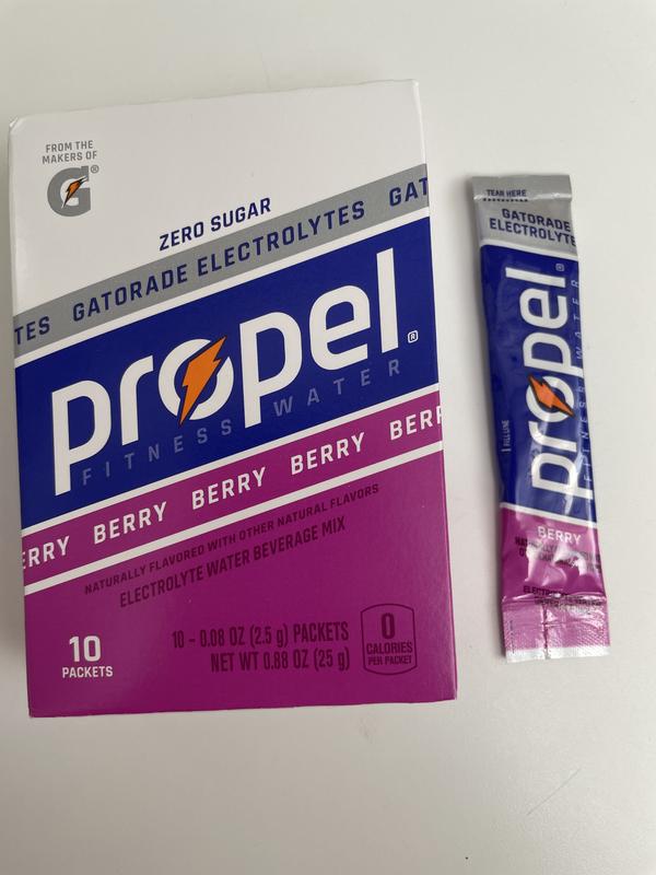 Propel Berry Beverage Mix Packets with Electrolytes and Vitamins - Powder - 0.08 oz - 120 / Carton Propel Berry Beverage Mix Packets with Electrolytes and Vitamins - Powder - 0.08 oz - 120 / Carton