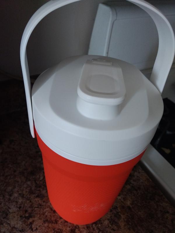 GATORADE 64 oz Cooler Water Bottle Jug White Orange Handle NEW 52000047097