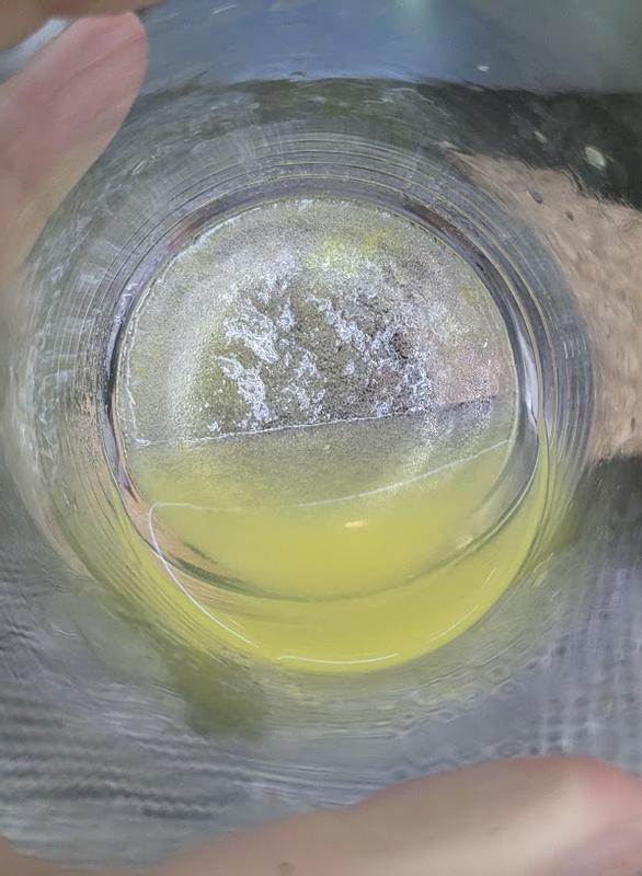 leftover sugar at the bottom of cup. This was a 24oz glass.