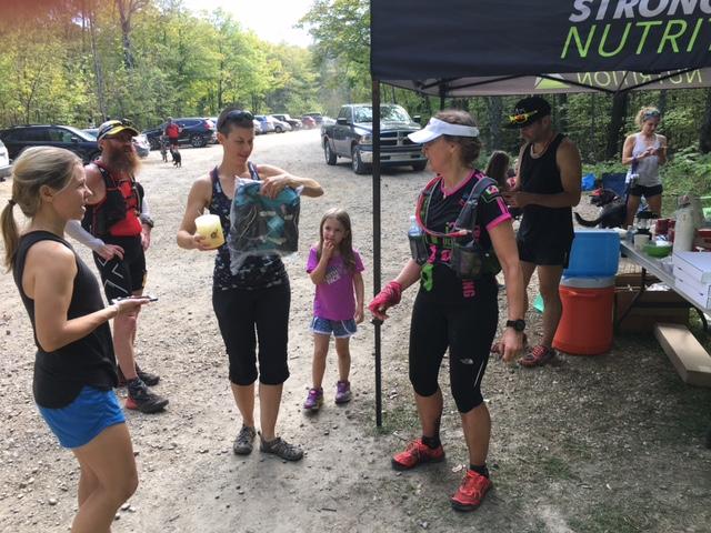 I was 1st female 100k...7th overall...chasing the boys to the finish!
