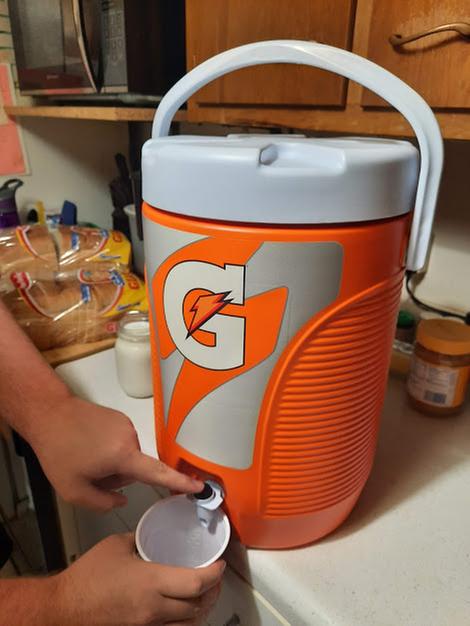 Sideline Cooler Orange 3 gallon cooler