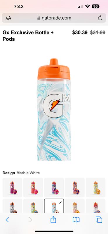 Gatorade Gx, Marble Black, 30 Oz