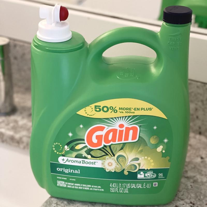 Gain Liquid Laundry Detergent, Original Scent, 107 Loads, 154 fl oz 