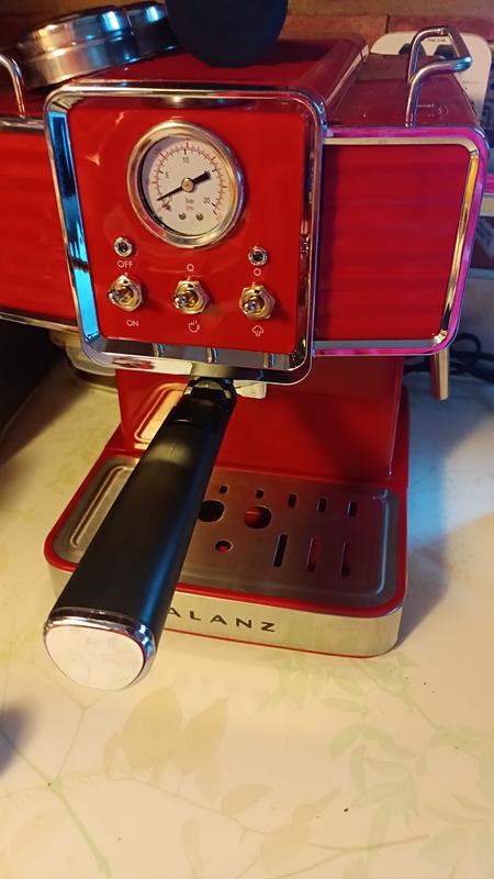 Galanz Retro Espresso Machine with Milk Frother, 15 Bar Pump Professional  Cappuccino and Latte Machine, 1.5L Removable Water Tank, Retro Blue, 1350 W  
