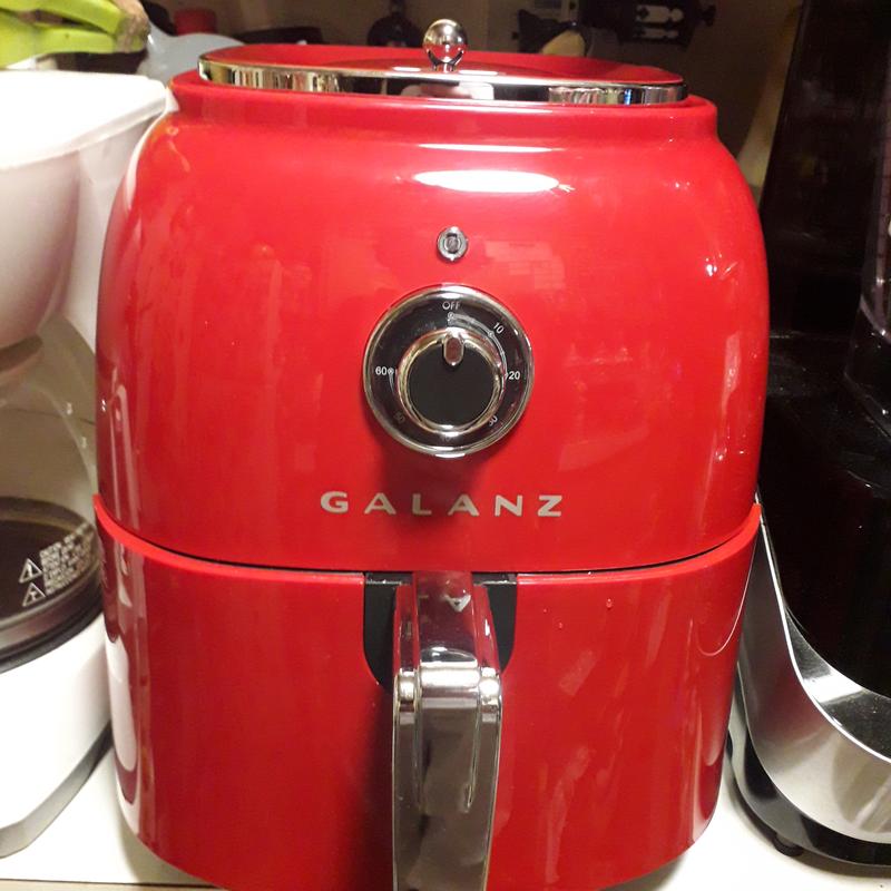 Galanz Retro Red Air Fryer 4.8 Quart Oil less Healthy Frying with Auto Shut Off ETL Safety Listed Fun Retro Design in the Air Fryers department at Lowes