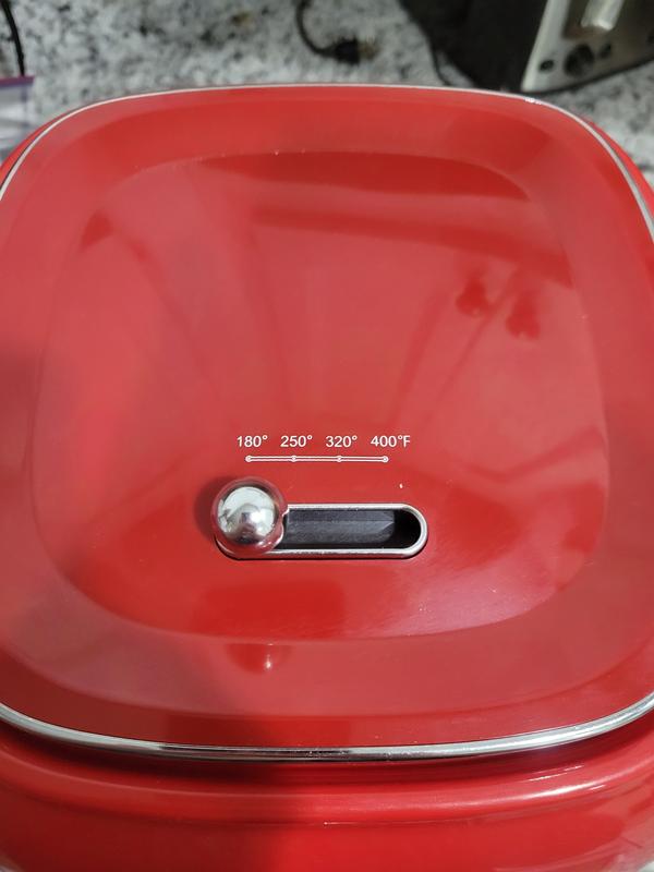 Galanz Retro Red Air Fryer 1500W, Removable Fry Basket, ETL Listed