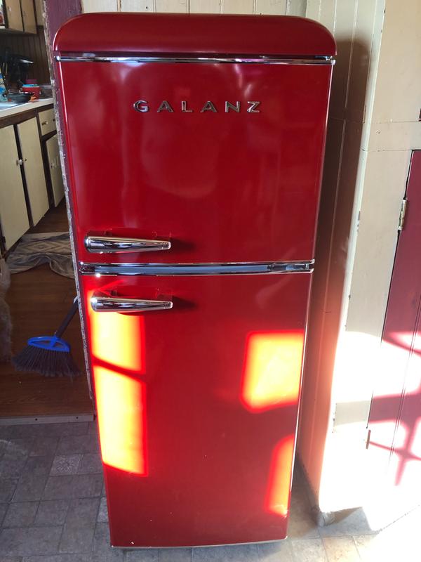 Galanz 12 cu. ft. Retro Frost Free Top Freezer Refrigerator in