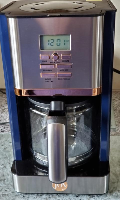 Bonsenkitchen Silver Black 12 Cups Steel Programmable Coffee Maker CM8903