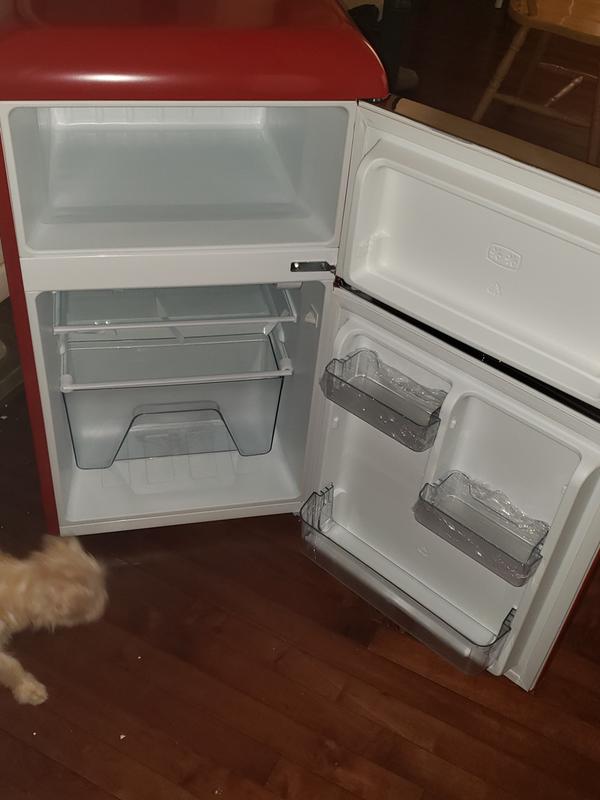 Includes everything you would have for a larger fridge but in a smaller size that fits perfectly in bedroom, man cave or basically anywhere