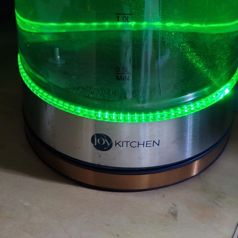 JOY Kitchen Navy Blue 7-Cup Cordless Digital Electric Kettle