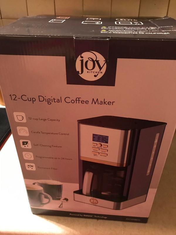 JOY Kitchen 12-Cup Navy Blue Residential Drip Coffee Maker in the